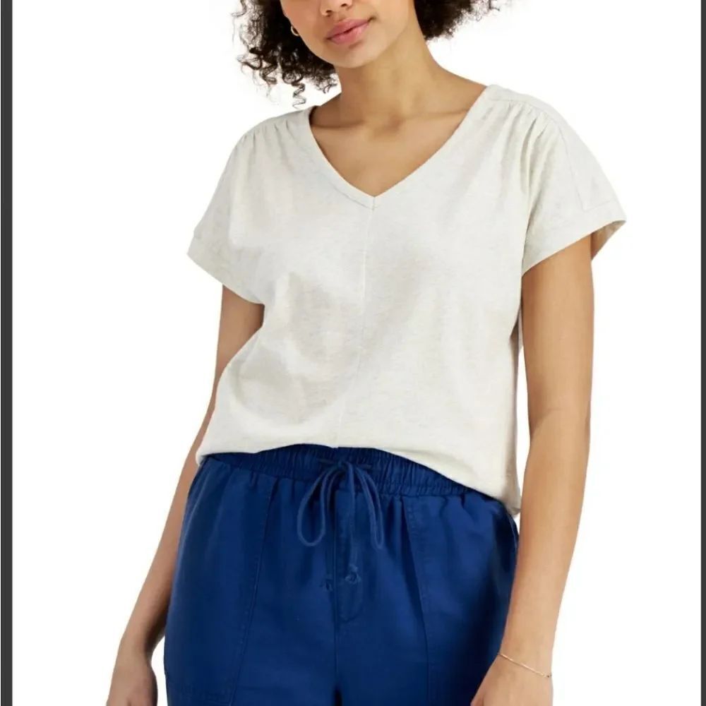 Style & Co Dolman-Sleeve Shimmer Top sz Lg